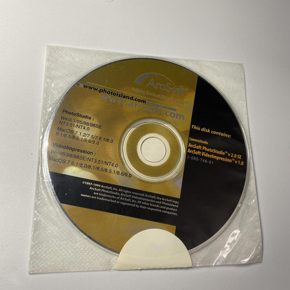 Arcsoft Photo Studio Suite, Computer Cd V2.0 SE Win95 PC MAC,  Graphic Design